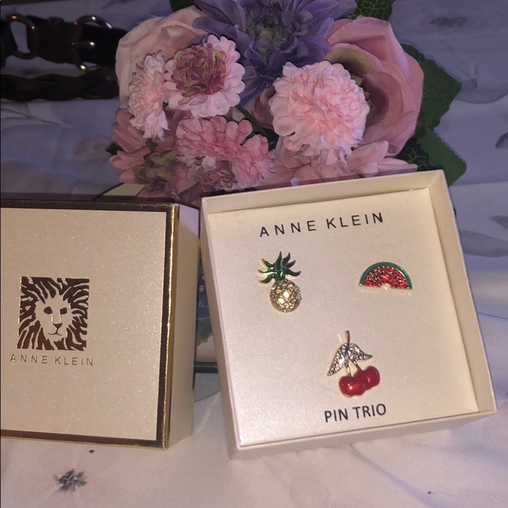 Anne Klein Summer fruits pin trio.  NWT, fun happy
